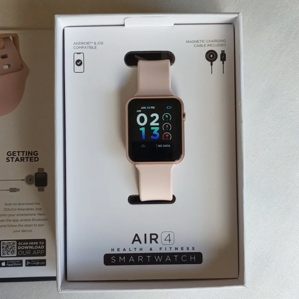NWT iTouch Wearables Air 4 Smartwatch Blush